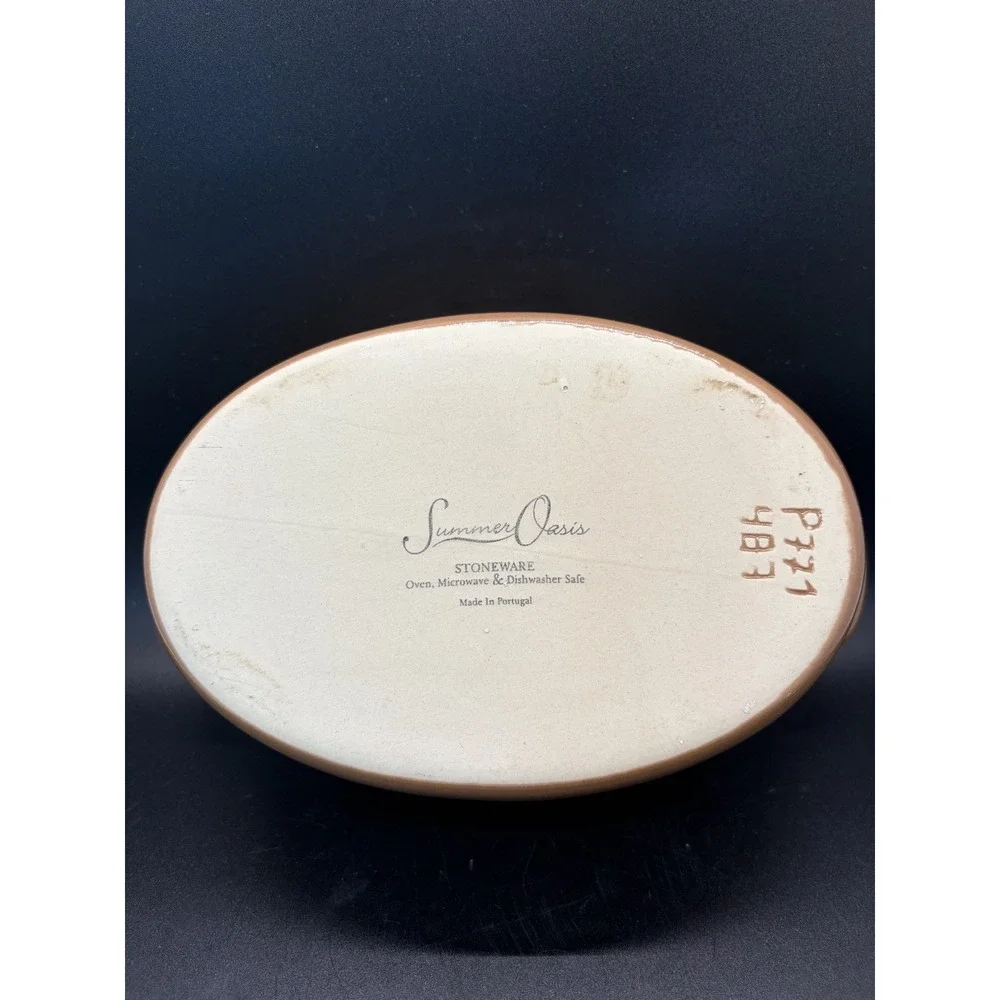 Summer Oasis Stoneware Baking Dish - 7-1/4